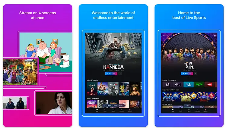 jiohotstar screenshot with features