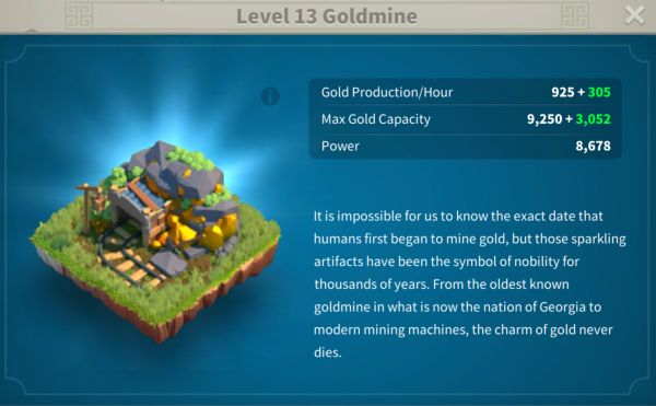 rise of kingdoms gold mine