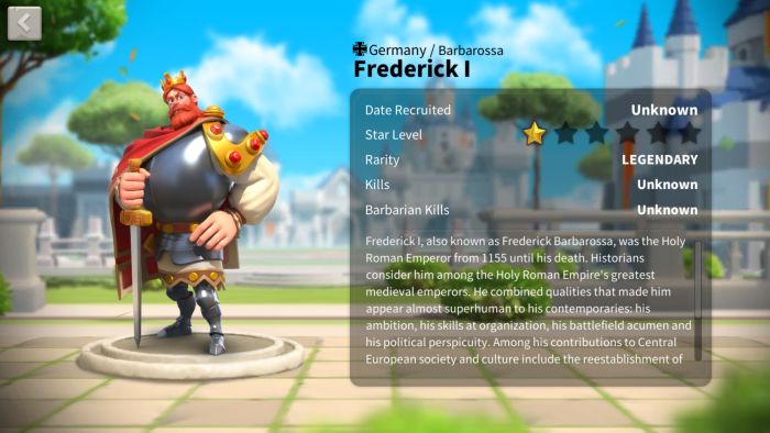 rise of kingdoms frederick