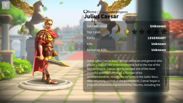 rise of kingdoms julius caesar