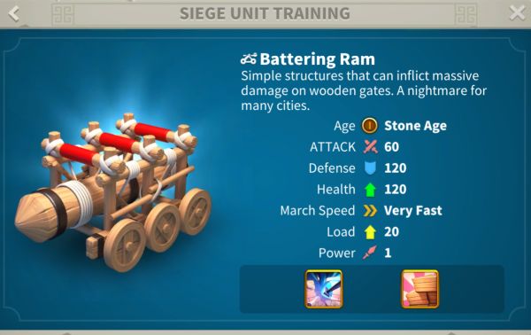 rise of kingdoms siege units 1