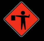 flagger ahead