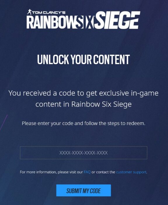 Rainbow six siege codes site