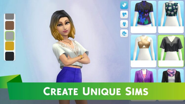 the sims mobile create a sim