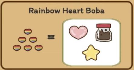 rainbow heart boba recipe in Boba Story