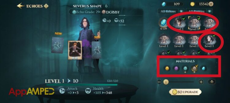 Harry Potter - Magic Awakened Leveling up Echoes With other Echo Cards