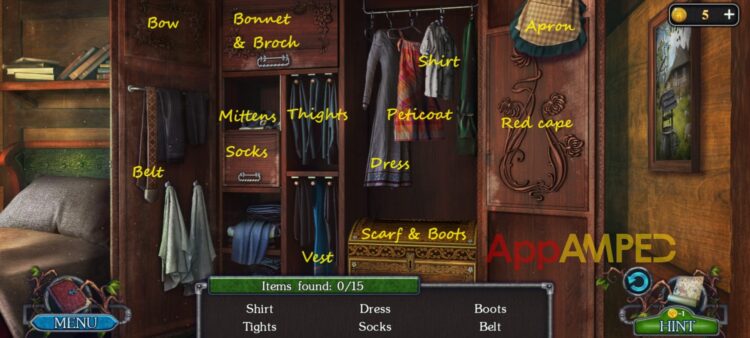 Legendary Tales 3 Chapter 2 Task 1 - Closet Hidden Object