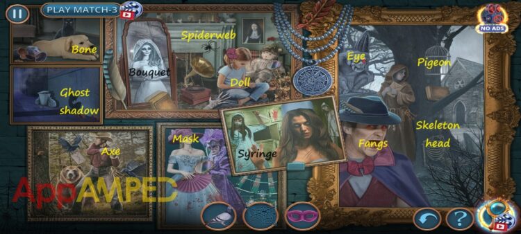 Mystical Riddles - Ghostly Park Walkthrough - House of Fear hidden objects