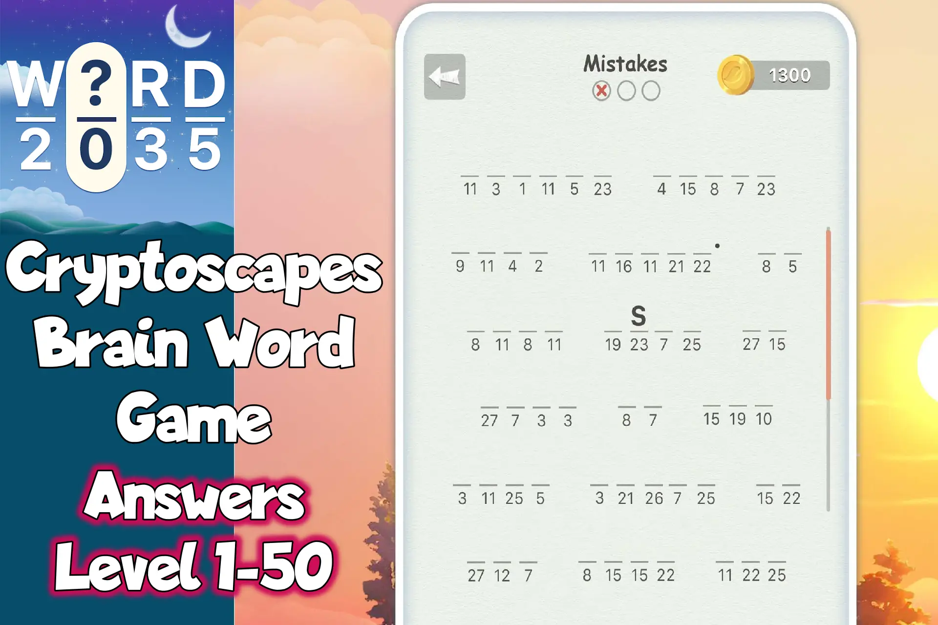 Cryptoscapes answers Level 1 to 50