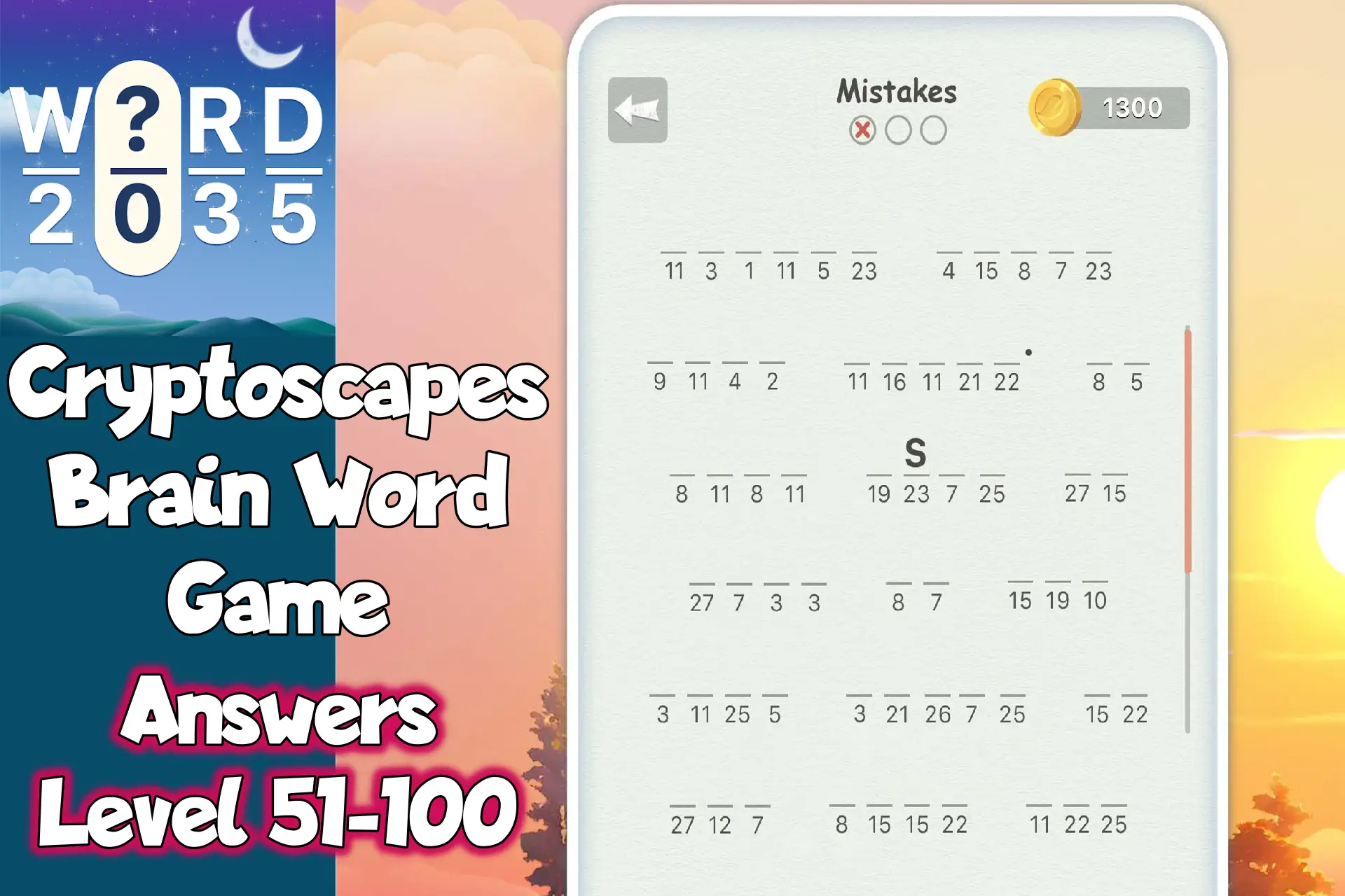 Cryptoscapes answers Level 51 to 100