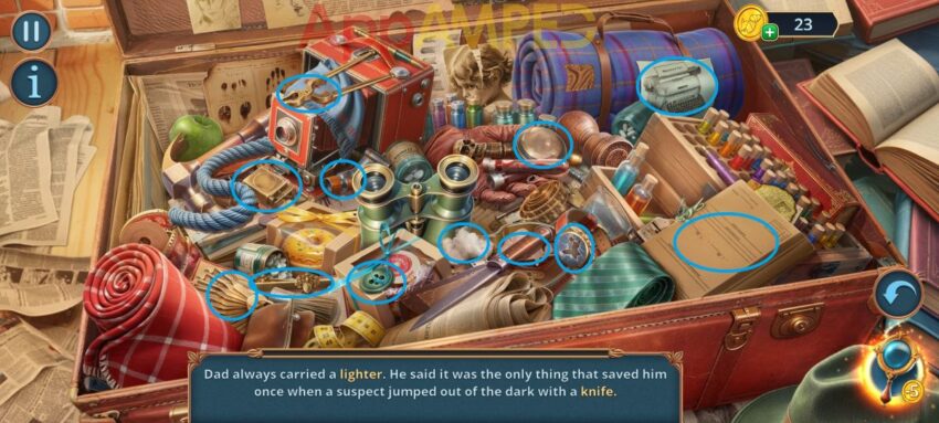 Detective Club 2 Gallery of Shadows - Bonus Chapter Attic Chest Hidden objects