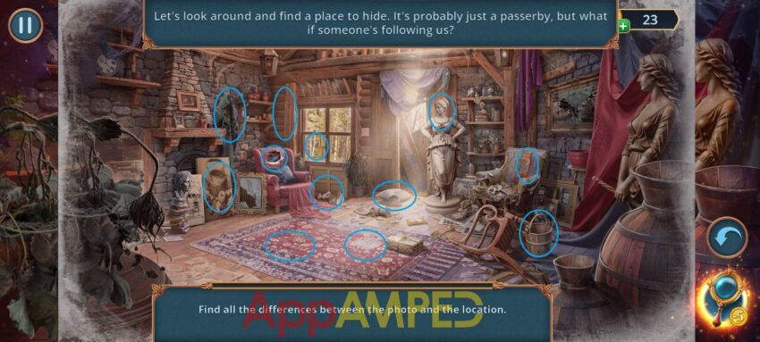 Detective Club 2 Gallery of Shadows - Cabin Find the Differences