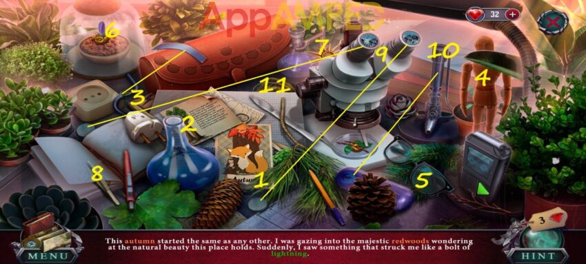 Lost Secrets of the Forest - Inside the Trailer Table hidden objects