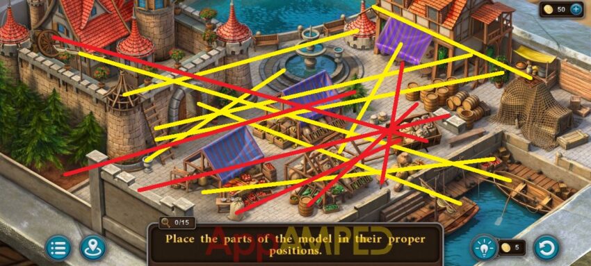 Artifact Seekers - Dragon's Castle - Library - Chest Miniature Town Solution